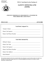 SAFETY OFFICER, FIELD (SOFF) TASKBOOK